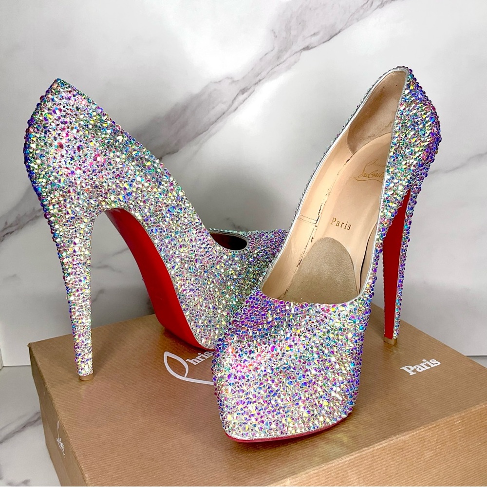 Christian Louboutin AB Crystal Bling Strass Daffodile Size EU 42 / US 12